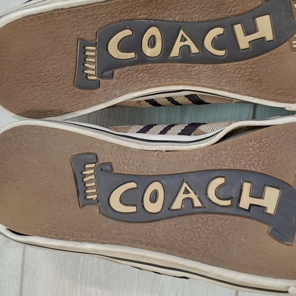 Coach Womens Folly Logo Textured Sneakers shoes sz 8B - Picture 9 of 12